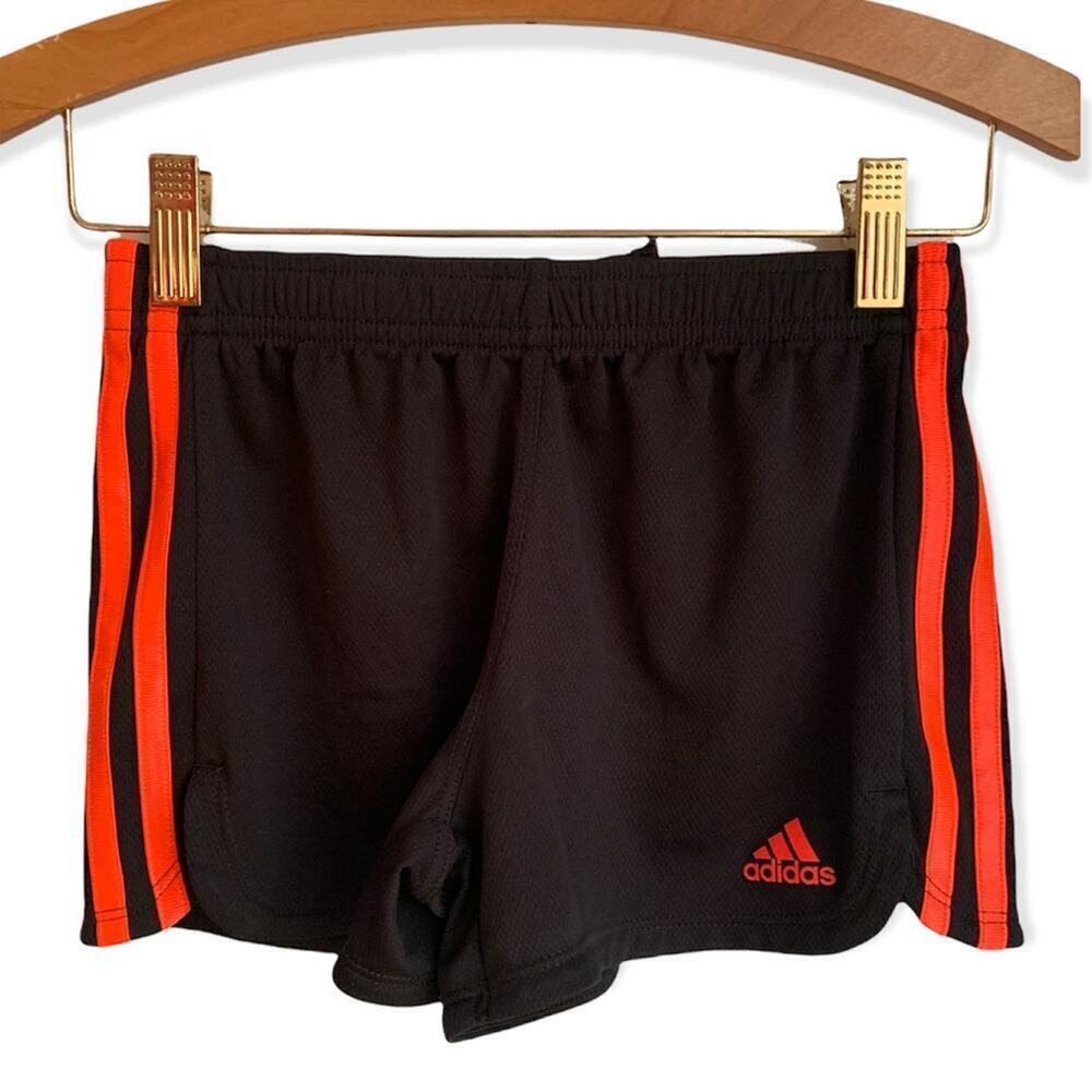 ADIDAS Girl's Three Stripe Black/Pink Shorts - Size: Small 7/8